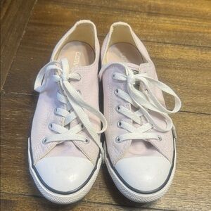 Pink Converse Sneakers with White Laces